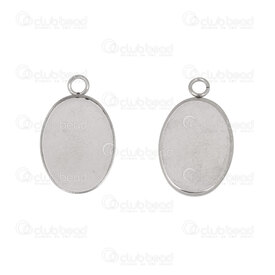 1720-9903-18 - Stainless Steel 304 Bezel Cup Pendant 12.5x17.5mm Oval Natural 20pcs 1720-9903-18,Pendants,20pcs,Stainless Steel 304,Bezel Cup Pendant,Oval,12.5x17.5mm,Grey,Natural,Metal,20pcs,China,montreal, quebec, canada, beads, wholesale
