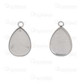 1720-9906 - Stainless Steel 304 Bezel Cup Pendant 13x18mm Drop Natural 20pcs 1720-9906,Findings,Bezel - Cabochon Settings,Stainless Steel 304,Bezel Cup Pendant,Drop,13X18MM,Grey,Natural,Metal,20pcs,China,montreal, quebec, canada, beads, wholesale