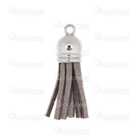 1721-0011-08 - Suede Tassel with Plastic Cap Grey 40mm 10pcs 1721-0011-08,Tassels and Pom Poms,Suede,Tassel with Plastic Cap,Suede,Grey,40mm,10pcs,China,montreal, quebec, canada, beads, wholesale