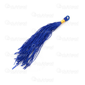1721-0022-04 - Tassel Silk Imitaion Royal Blue with Gold Knot 9cm 20pcs 1721-0022-04,Tassels and Pom Poms,Silk Imitation,montreal, quebec, canada, beads, wholesale