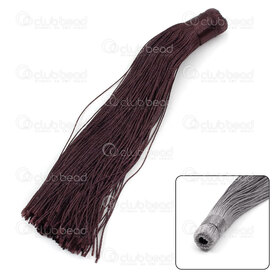 1721-0023-02 - Tassel Silk Imitaion Chocolate Brown 150x13.5mm 20pcs 1721-0023-02,Tassels and Pom Poms,montreal, quebec, canada, beads, wholesale