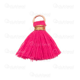 1721-0030-0210 - Ice Silk Tassel magenta with gold knot and gold jump ring 2.0cm 20pcs 1721-0030-0210,Tassels and Pom Poms,montreal, quebec, canada, beads, wholesale