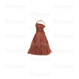 1721-0030-0216 - Ice Silk Tassel Brown 2cm with gold jump ring 6mm 20pcs 1721-0030-0216,Tassels and Pom Poms,Silk Threads,montreal, quebec, canada, beads, wholesale