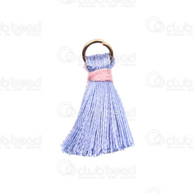 1721-0030-0226 - Ice Silk Tassel Lavender with Pink Knot 2cm with gold jump ring 6mm 20pcs 1721-0030-0226,montreal, quebec, canada, beads, wholesale