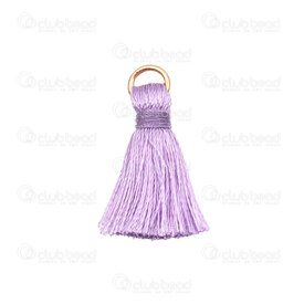 1721-0030-0230 - Ice Silk Tassel Mauve with Mauve knot and Gold jump ring 2.0cm 20pcs 1721-0030-0230,soie,montreal, quebec, canada, beads, wholesale