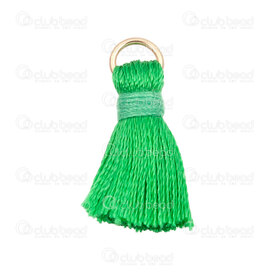 1721-0030-0236 - Ice Silk Tassel Green with green knot 20mm with gold jump ring 6mm 20pcs 1721-0030-0236,Tassels and Pom Poms,montreal, quebec, canada, beads, wholesale