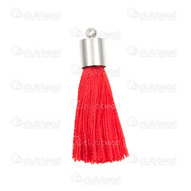 1721-0031-0304 - Ice Silk Tassel red with Brass bail 3.0cm 10pcs 1721-0031-0304,Tassels and Pom Poms,Silk Threads,montreal, quebec, canada, beads, wholesale