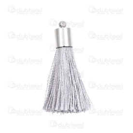 1721-0031-0306 - Ice Silk Tassel silver with Brass bail 3.0cm 10pcs 1721-0031-0306,Tassels and Pom Poms,Silk Threads,montreal, quebec, canada, beads, wholesale