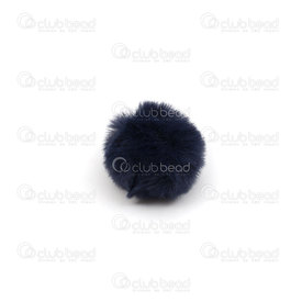 1721-1004-04 - Fur Immitation Pom Pom 4cm, Navy 10pcs 1721-1004-04,montreal, quebec, canada, beads, wholesale