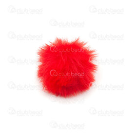 1721-1006-22 - Fur Imitation Pom Pom 6cm Red 10pcs 1721-1006-22,New Products,montreal, quebec, canada, beads, wholesale