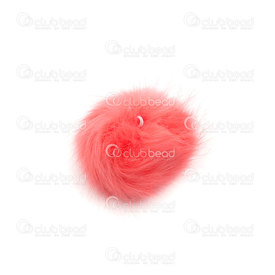 1721-1008-02 - Fur Imitation Pom Pom 8cm, water melon red 5pcs 1721-1008-02,melon,montreal, quebec, canada, beads, wholesale