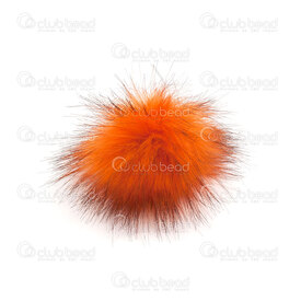 1721-1010-34 - Fur Imitation Pom Pom 10cm Burnt Orange 1pc 1721-1010-34,Tassels and Pom Poms,montreal, quebec, canada, beads, wholesale