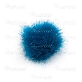 1721-1012-36 - Pompon Imitation de Fourrure Bleu Electrique 12cm 1pc 1721-1012-36,Pompons imitation de fourure,montreal, quebec, canada, beads, wholesale