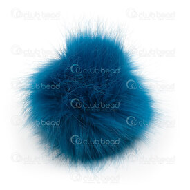 1721-1015-36 - Fur Imitation Pom Pom 15cm Electric Blue 1pc 1721-1015-36,Tassels and Pom Poms,montreal, quebec, canada, beads, wholesale