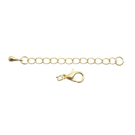 1722-0000-GL - Metal Extension Chain With Clasp 2'' Gold Lead Free, Nickel Free 20pcs 1722-0000-GL,Chains,Extension,20pcs,Metal,Extension Chain,With Clasp,2'',Gold,Metal,Lead Free, Nickel Free,20pcs,China,montreal, quebec, canada, beads, wholesale