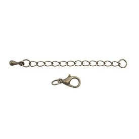 1722-0000-OXBR - Metal Extension Chain With Clasp 2'' Antique Brass Lead Free, Nickel Free 20pcs 1722-0000-OXBR,Chains,2'',Metal,Extension Chain,With Clasp,2'',Antique Brass,Metal,Lead Free, Nickel Free,20pcs,China,montreal, quebec, canada, beads, wholesale