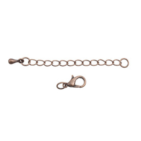 1722-0000-OXCO - Metal Extension Chain With Clasp 2'' Antique Copper Lead Free, Nickel Free 20pcs 1722-0000-OXCO,Chains,Extension,20pcs,Metal,Extension Chain,With Clasp,2'',Brown,Antique Copper,Metal,Lead Free, Nickel Free,20pcs,China,montreal, quebec, canada, beads, wholesale