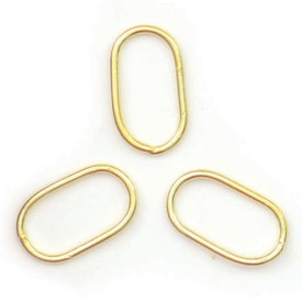 *1753-1922 - Vermeil Closed Ring Oval 16X10MM 50pcs India *1753-1922,Findings,Rings,Closed - Soldered,Vermeil,Closed Ring,Oval,16X10MM,Metal,50pcs,India,montreal, quebec, canada, beads, wholesale
