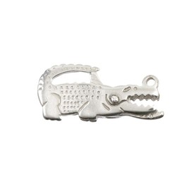 1754-0052 - Sterling Silver Alligator Clasp 10.3X21MM 1pc Italy 1754-0052,Sterling silver,Clasps,Sterling Silver,Alligator Clasp,10.3X21MM,Grey,Metal,1pc,Italy,montreal, quebec, canada, beads, wholesale