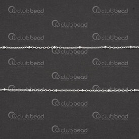 1754-0414 - Sterling Silver Satelite Chain With Round Beads 1 foot (30cm) 0.25x0.95x1.75mm Sold by Foot Italy 1754-0414,Sterling silver,Chains,Sterling Silver,Satelite,Chain,With Round Beads,1 foot (30cm),0.25x0.95x1.75mm,Sold by Foot,Italy,montreal, quebec, canada, beads, wholesale