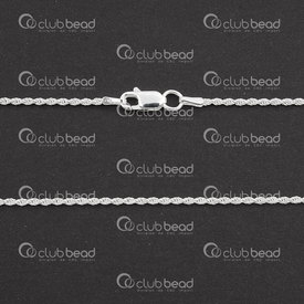 1754-0432-1.6 - Sterling Silver Rope Chain Necklace 18'' 1.6mm 1 pc USA 1754-0432-1.6,Sterling silver,Sterling Silver,Rope,Chain,Necklace,18'',1.6mm,1 pc,USA,montreal, quebec, canada, beads, wholesale