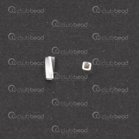 1754-1024-2104 - Sterling Silver Bead Tube Twisted 1.5x4mm 0.7mm hole 20pcs 1754-1024-2104,New Products,montreal, quebec, canada, beads, wholesale