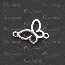 1754-1026-04 - Argent Sterling Lien Papillon 10x12x2.5mm avec 2 Boucles 2pcs 1754-1026-04,Argent sterling,Autres accessoires,montreal, quebec, canada, beads, wholesale