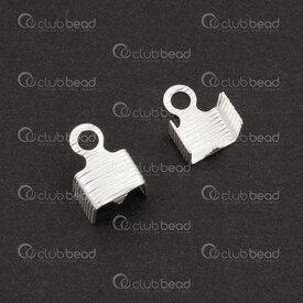 1754-1029-0406 - Sterling Silver Connector U shape 6.6x9.3x5mm Lined Design with loop 4pcs 1754-1029-0406,Connectors,montreal, quebec, canada, beads, wholesale