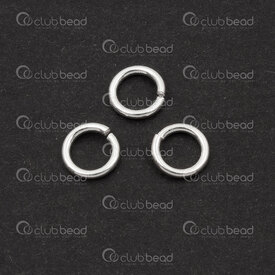 1754-1050-50.8 - Sterling Silver 925 Jump Ring 5x0.8mm (20ga) Soldered 10pcs 1754-1050-50.8,montreal, quebec, canada, beads, wholesale