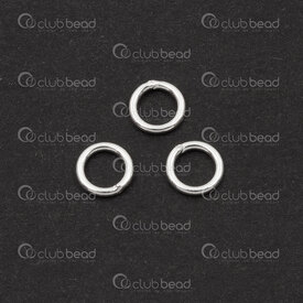 1754-1050-50.8S - Sterling Silver 925 Jump Ring 5x0.8mm (20ga) Soldered 20pcs 1754-1050-50.8S,montreal, quebec, canada, beads, wholesale