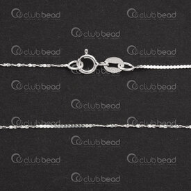 1754-1190-160.8 - Sterling Silver Fancy Twisted Chain 0.8mm 16" (40cm) Necklace 2pcs 1754-1190-160.8,torsade,montreal, quebec, canada, beads, wholesale