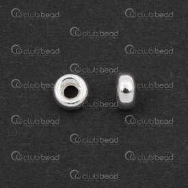 1754-1240107-0304 - Argent Sterling Bille Rondelle 1.6x4.4mm Trou 1.8mm 30pcs 1754-1240107-0304,2x4,montreal, quebec, canada, beads, wholesale