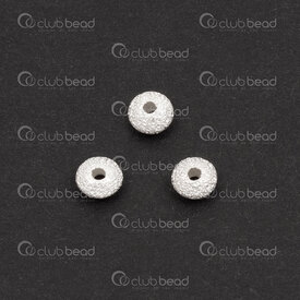 1754-1240419-0104 - Argent Sterling Bille Separateur Soucoupe 2x4mm Poussiere d'Etoile Trou 1mm 20pcs 1754-1240419-0104,2x4,montreal, quebec, canada, beads, wholesale