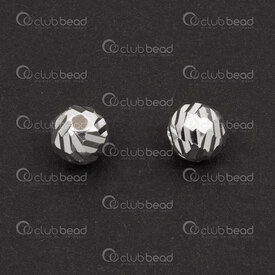 1754-1240601-0106 - Argent Sterling Bille Rond 6mm Coupe Diamant Trou 1.5mm 5pcs 1754-1240601-0106,Argent sterling,montreal, quebec, canada, beads, wholesale