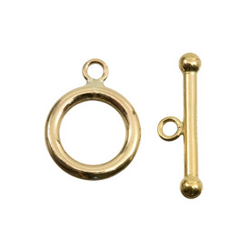 1755-0030 - Gold Filled 14k Toggle Clasp 12MM 1pc USA 1755-0030,montreal, quebec, canada, beads, wholesale