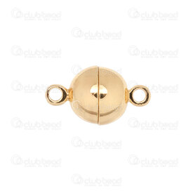 1755-1000-08 - Gold Filled 18K Clasp magnetic round 8mm with 1.8mm ring 3pcs 1755-1000-08,175,montreal, quebec, canada, beads, wholesale