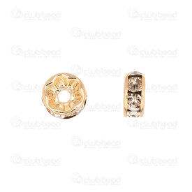 1755-240207-0108 - Gold Filled 14K Bead Spacer 8x4mm with crystal clear cubic zircon stone 2mm hole 10pcs 1755-240207-0108,Gold Filled,montreal, quebec, canada, beads, wholesale