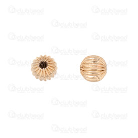 1755-240301-0106 - Gold Filled 14K Bead Round 6mm Line Design 1.5mm hole 20pcs 1755-240301-0106,montreal, quebec, canada, beads, wholesale