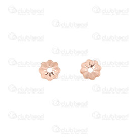 1756-0160-04 - Or Rose Rempli 14k Chapeau de Perle Fleur 4mm Rond Trou 1mm 10pcs É.-U. 1756-0160-04,175,montreal, quebec, canada, beads, wholesale
