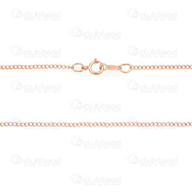 1756-0402-18 - Rose Gold Filled 14K Curb Chain 0.3x2.0x1.5mm Necklace 18" 1pc 1756-0402-18,Gold Filled,Chains,montreal, quebec, canada, beads, wholesale