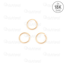 1757-1010-0428 - Gold 18K Jump Ring 4mm 28ga (0.3mm) 10pcs 1757-1010-0428,18K gold,montreal, quebec, canada, beads, wholesale