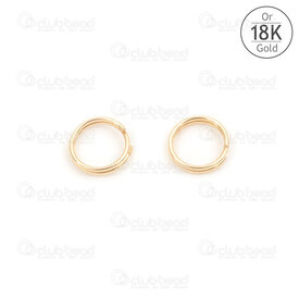 1757-1015-0426 - Gold 18K Split Ring 4mm 26ga (0.4mm) 2pcs 1757-1015-0426,18K gold,montreal, quebec, canada, beads, wholesale
