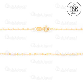 1757-1190-161.2 - Gold 18K Fancy Lip Chain 1.2x2x0.2mm Necklace 16" (40cm) 1pc 1757-1190-161.2,18K gold,montreal, quebec, canada, beads, wholesale