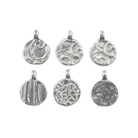1760-1010 - Pewter Pendant Made in Quebec Round 9X12MM 10pcs Canada 1760-1010,montreal, quebec, canada, beads, wholesale