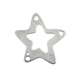 1760-1014 - Pewter Pendant Made in Quebec Star Donut 29MM 3 Holes 10pcs Canada 1760-1014,montreal, quebec, canada, beads, wholesale