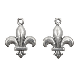 1760-1048 - Pendentif Étain Fabriqué au Québec Fleur de Lys 18x24mm 5pcs Canada 1760-1048,montreal, quebec, canada, beads, wholesale