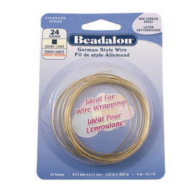 180N-224 - Beadalon Fils Laiton Carré 24 Jauge Laiton 4m É-U 180N-224,montreal, quebec, canada, beads, wholesale