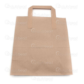 2001-0014 - Paper Bag Brown SOS Kraft 8.5x10x4.3\'\' Flat Handles 20pcs 2001-0014,Bags,Paper,montreal, quebec, canada, beads, wholesale