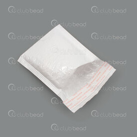 2001-0020 - Plastic Buble Envelope 11x11cm White Self-Seal 30pcs 2001-0020,plastique,montreal, quebec, canada, beads, wholesale