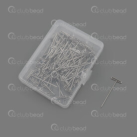2001-0114-32 - Metal Epingle "T" 11x32mm Naturel 100pcs 2001-0114-32,Produits d'emballage,Épingles à présentoirs,montreal, quebec, canada, beads, wholesale